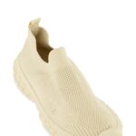 Textured Knit Stretch Slip On Sneakers