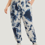 Tie Dye Pocket Drawstring Carrot Sweatpants