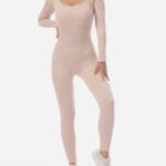 Athletic seamless yoga jumpsuit