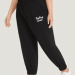 Supersoft Essentials Letter Print Elastic Waist Pocket Sweatpants